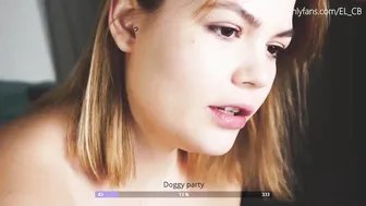 el__ cutie in stockings showed tits