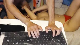 simon_lola luscious whore rubs boobs with oil