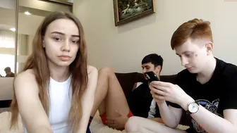 all_cryst cute lady undresses in front of the camera