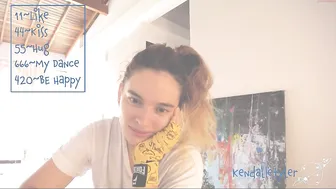 kendalltyler cute coquette strips in the kitchen, but does not show face
