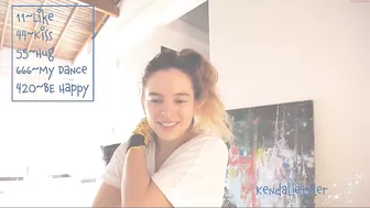 kendalltyler cute coquette strips in the kitchen, but does not show face