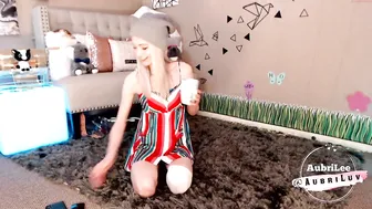 aubrilee charming takes off the dress