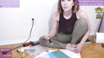 vivid_whit adorable female fingers her anus