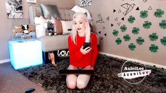 aubrilee naughty skin posing in lingerie