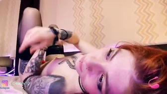 sarajaypolly  attractive slut is content with a rubber dick