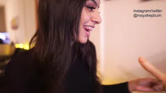 mayahepburn busty bitch in stockings masturbating with fingers