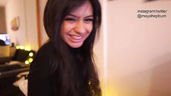 mayahepburn busty bitch in stockings masturbating with fingers