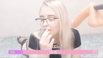 fleamx charming lady fucks herself with a rubber dick