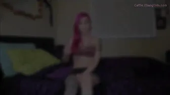 cattie lustful mare rides a dildo