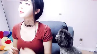 cute_dami juicy babe creases her tits