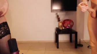 kissamorous slutty bitch having fun with a rubber dick