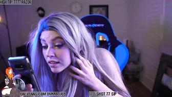 emmachoice naughty bitch caresses big tits