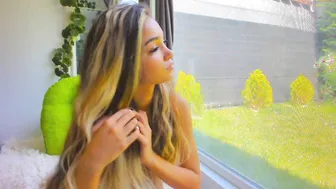 sassyt33n busty bitch massages her pussy and nipples