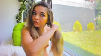 sassyt33n busty bitch massages her pussy and nipples