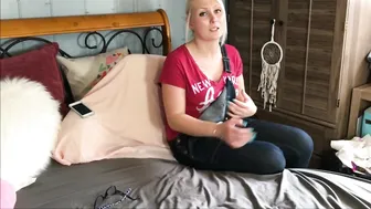 steph busty slut caresses both slits