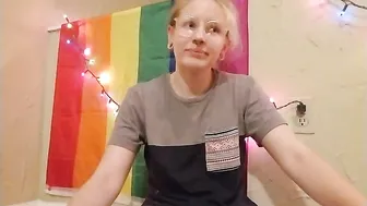 river shy babe shows shaved cunt