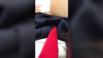 mylittlechar attractive chick diligently licks dildo