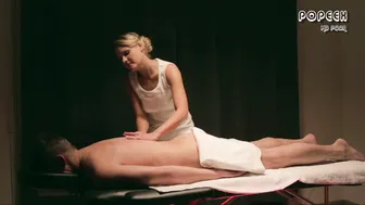 popeex sponge courtesan in the office spoils himself with pleasures