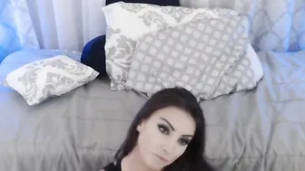 steakfries Sexy brunette babe cuddles with rubber