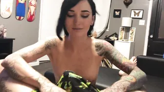 natasha grey charming babe masturbates with sex toy