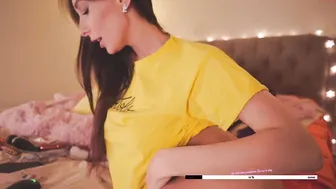 anna_sabotage ardent young lady caresses big tits at work