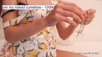german_honey blonde slut caresses shaved cunt
