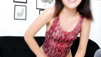 ally to the cute chick rubs her clit