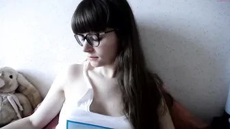 mimi_morgane87  busty naughty babe caresses shaved pussy