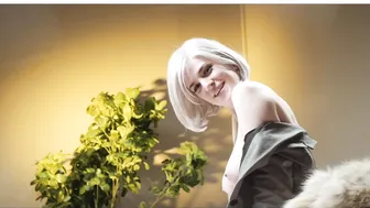 acorn_power  attractive chick diligently licks dildo