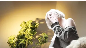 acorn_power  attractive chick diligently licks dildo