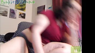punkysdilemma  bitch in stockings gets squirt