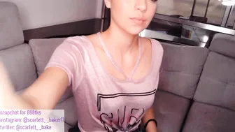 scarlett__baker  exquisite young lady caresses shaved holes