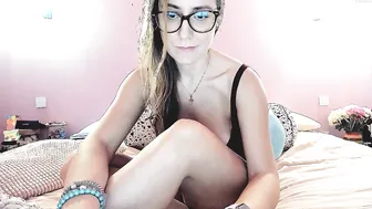 mis_eva  blonde with tattoo caresses huge boobs