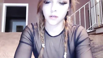 vanessaw redhead babe caresses natural tits