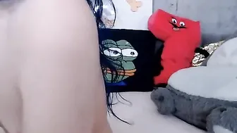 kati3kat hot babe fucks herself with glass dildo