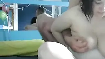 must2811 Hot slut caresses shaved cunt