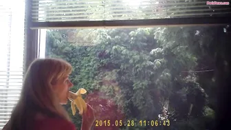 Doris Dawn slim blonde beauty poses in underwear