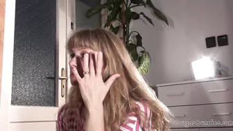 Doris Dawn cute bitch caresses sex lips