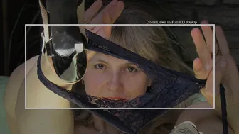 Doris Dawn naughty female caresses shaved cunt