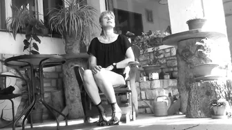 Doris Dawn attractive babe caresses lips sex