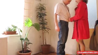 Doris Dawn busty hottie caresses shaved pussy