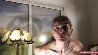 Doris Dawn gently pushes the toy in her pussy