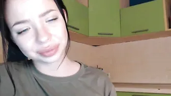 mrs_eva gorgeous babe fucks her shaved pussy