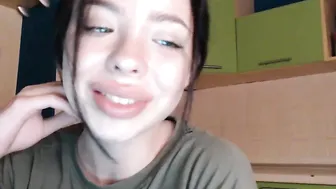 mrs_eva gorgeous babe fucks her shaved pussy