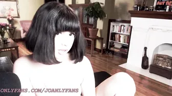 ingennui black-haired handjob lying on the couch