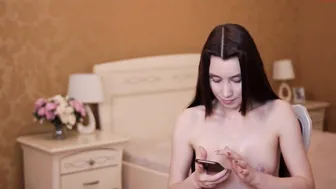 kimberlybells cute doll gives her pussy a dildo