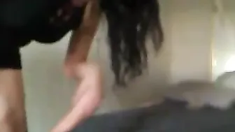 hiclasshoodrat707 busty bitch jerking her pussy with phallus