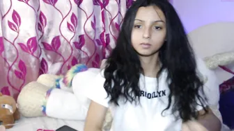 camilalbg in stockings teased pussy lying on her back