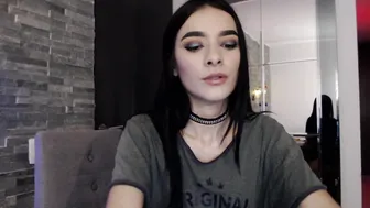 nicolemanson pissing a little leaning on the back of the chair
