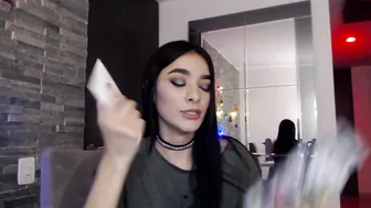 nicolemanson pissing a little leaning on the back of the chair